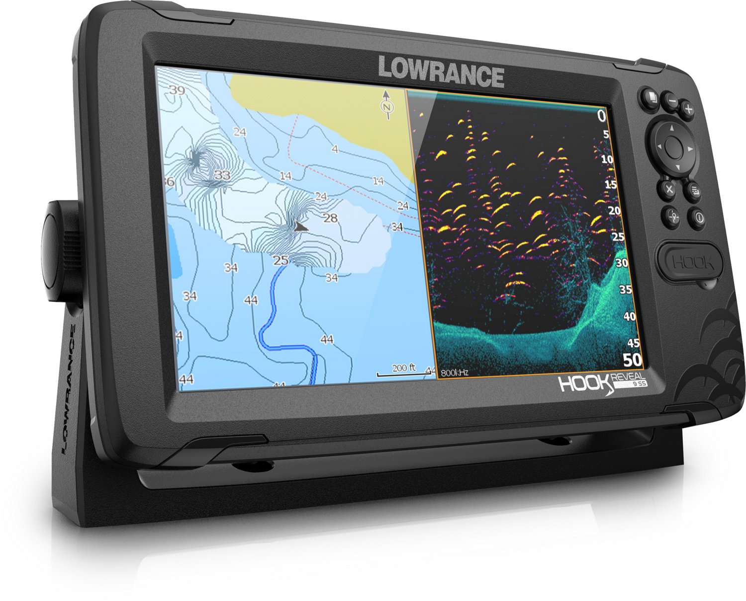 Hook Reveal 9 Fish Finder 9 Inch Screen with Transducer and C-MAP