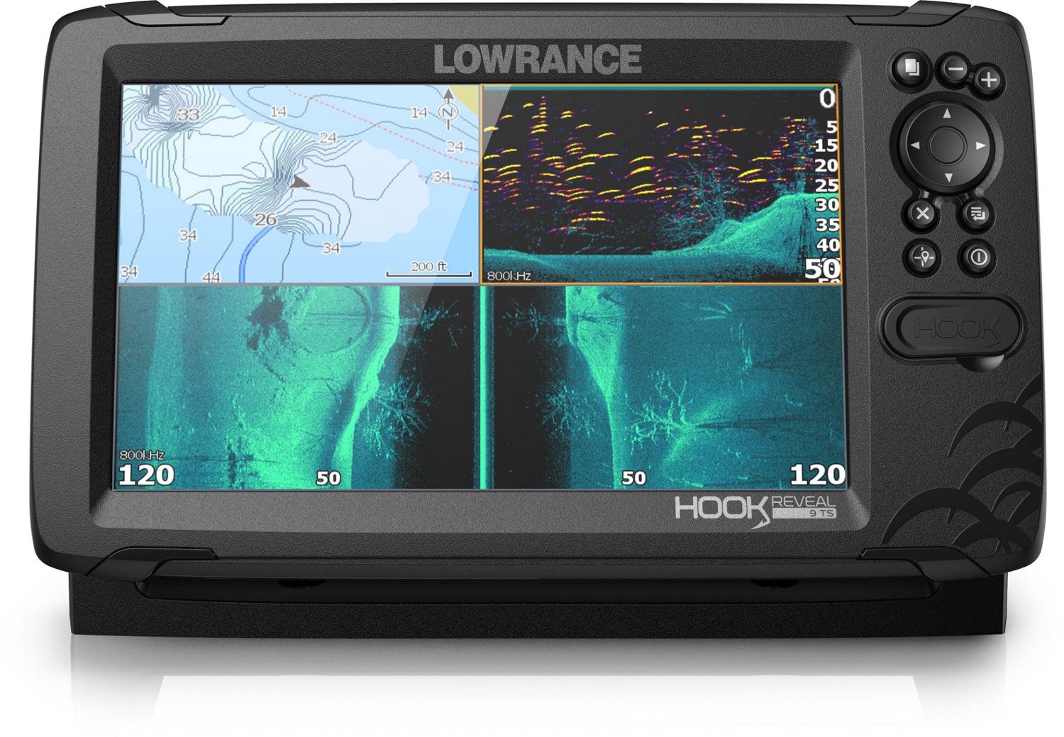 Lowrance HOOK Reveal 9 TripleShot Fishfinder                                                                                     - view number 3