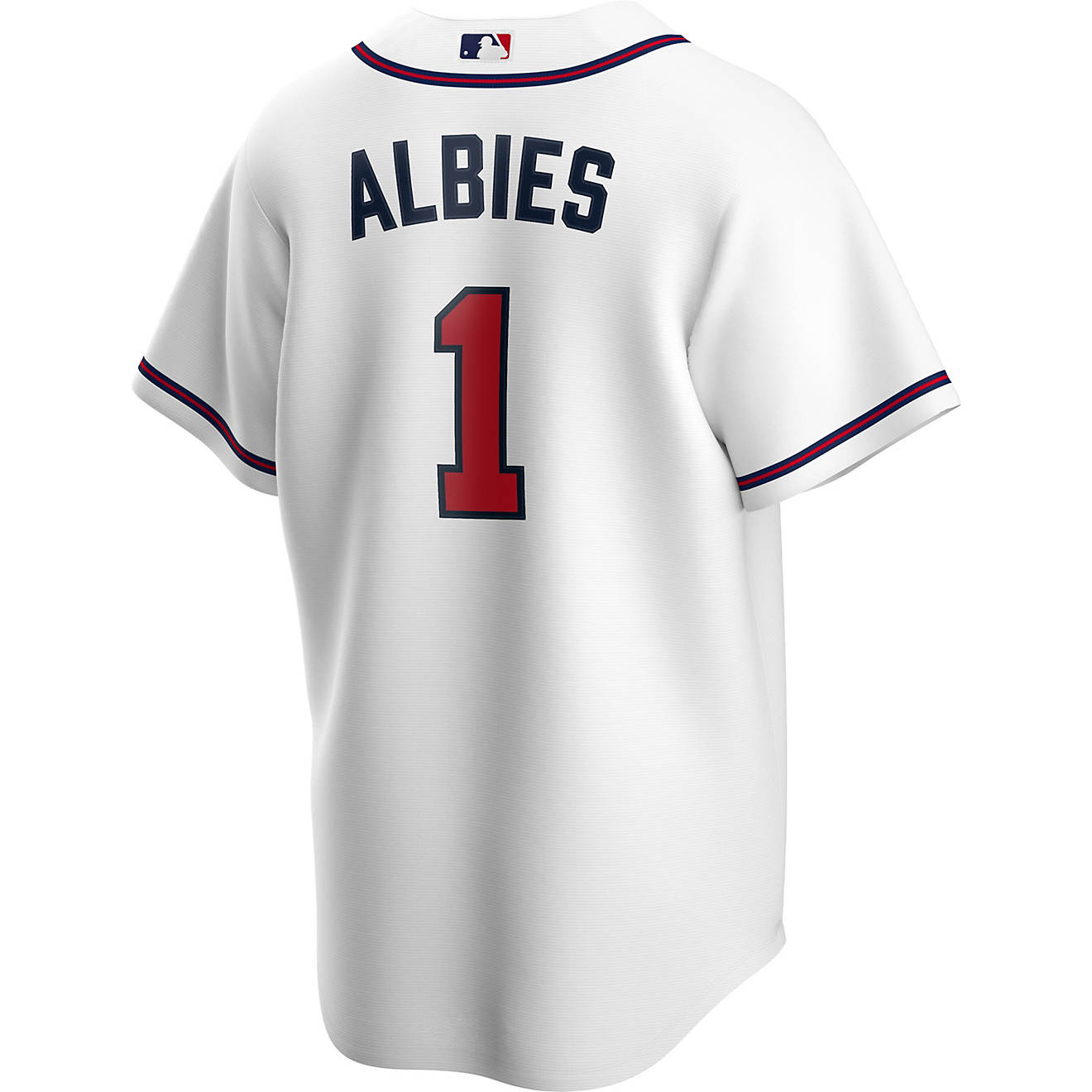 Nike Men's Atlanta Braves Ozzie Albies Official Replica Home Jersey ...