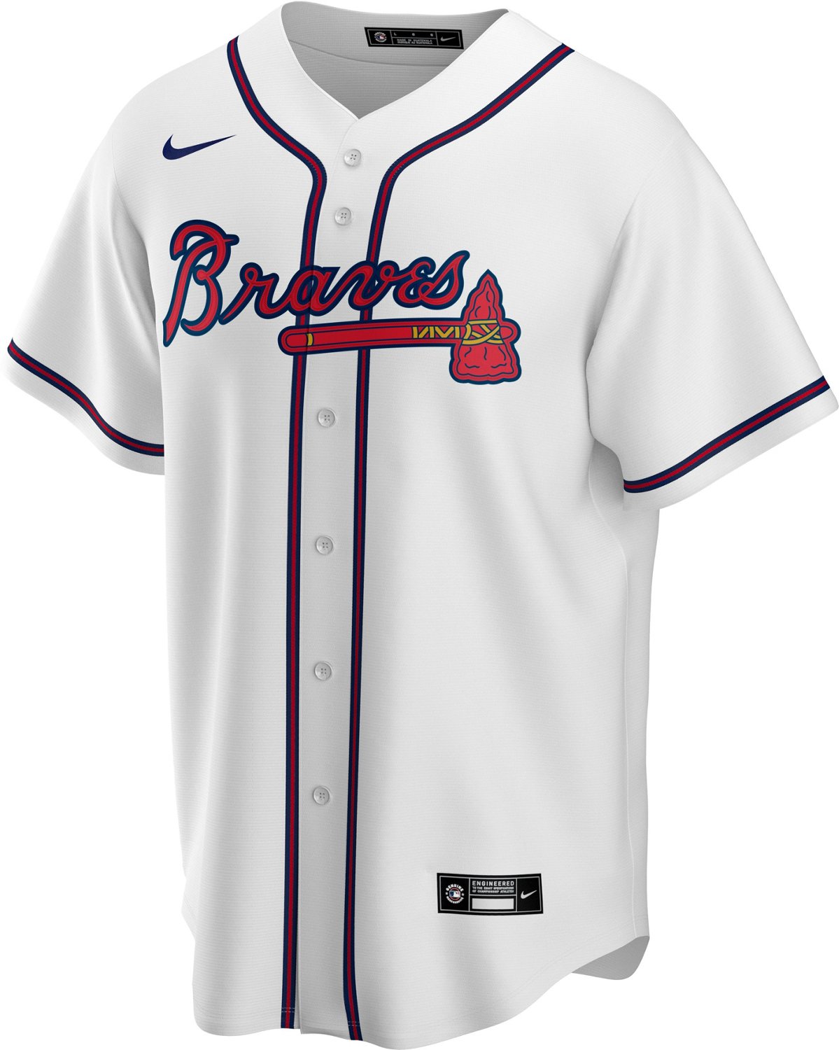 Nike Men's Atlanta Braves Ozzie Albies Official Replica Home Jersey - view number 2