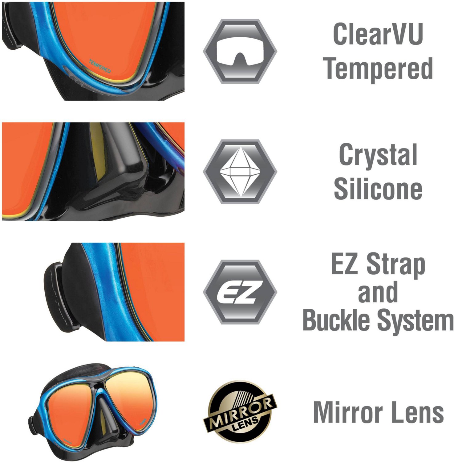 TUSA Adults' Powerview Dry Mirror Combo - view number 3