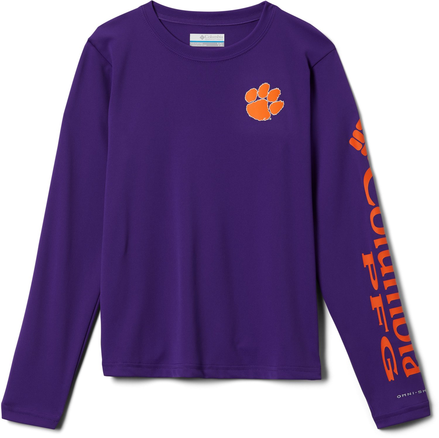 Columbia Sportswear Youth Clemson University CLG Terminal Tackle Long Sleeve T-shirt
