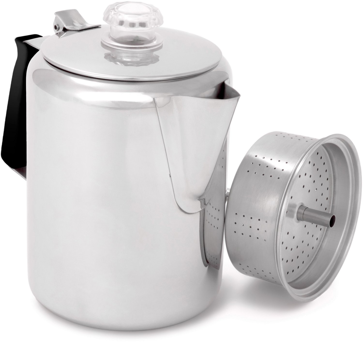 Coffee Percolator,Camping Coffee Pot 9 Cups Stainless Steel Coffee Maker  with Clear Glass Knob, Percolator Coffee Pot for Campfire or Stovetop  Coffee