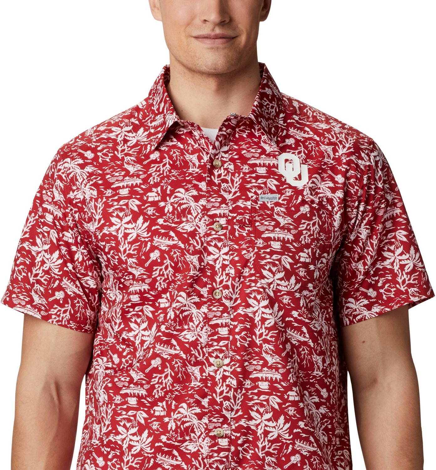 Columbia Sportswear Men's University of Oklahoma Super Slack Tide Shirt                                                          - view number 3