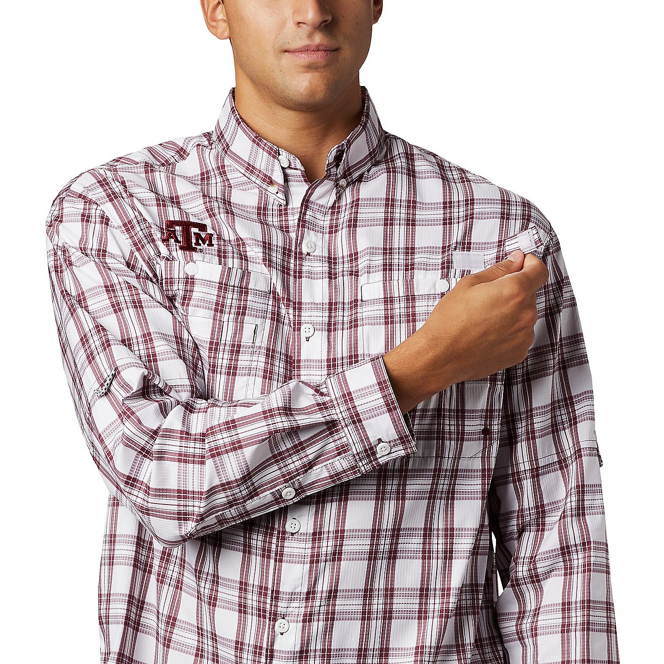 Columbia Sportswear Men's Texas A&M University Super Tamiami Button Down Shirt                                                   - view number 5