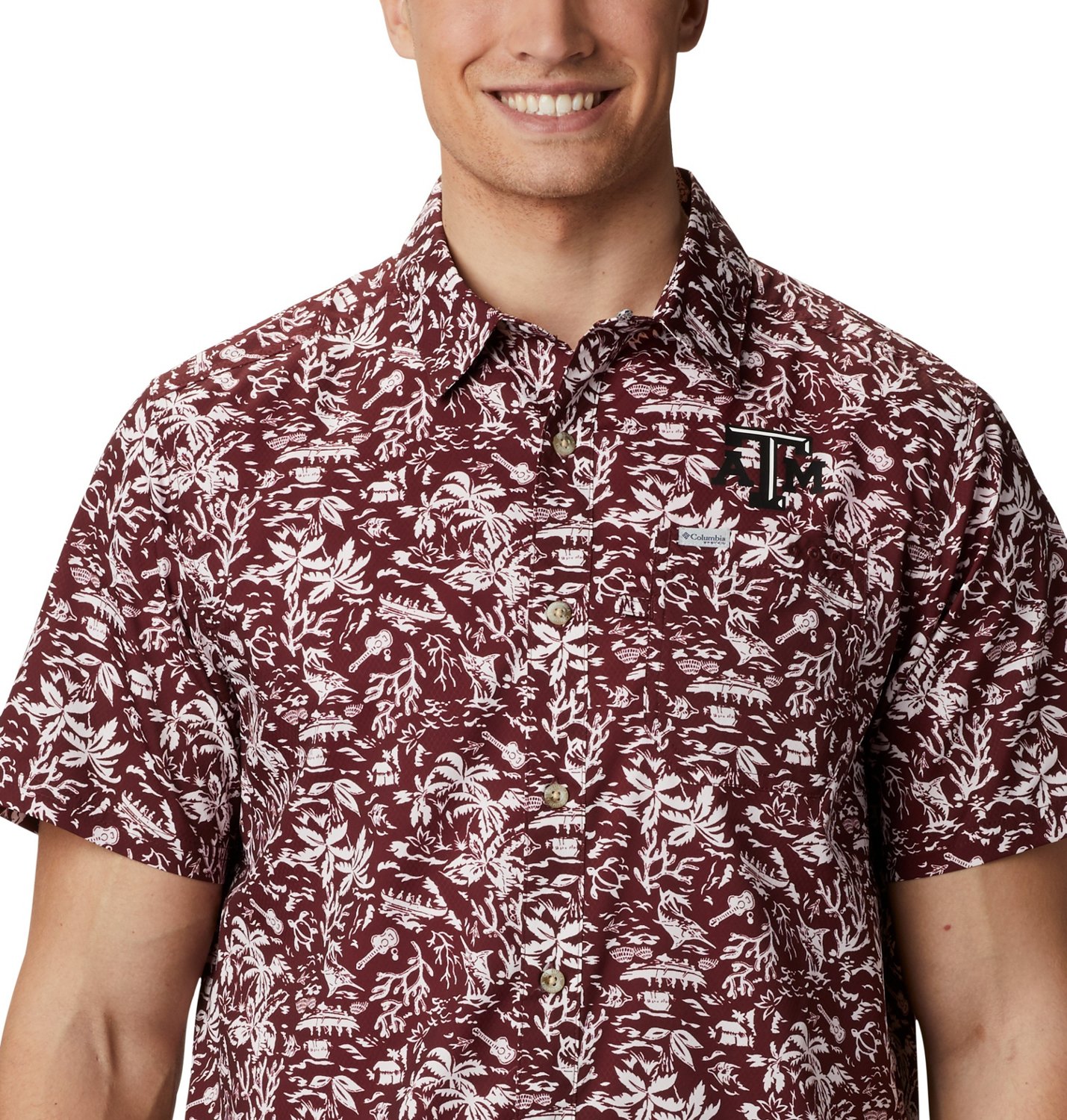 Columbia Sportswear Men's Texas A&M University Super Slack Tide Shirt                                                            - view number 3