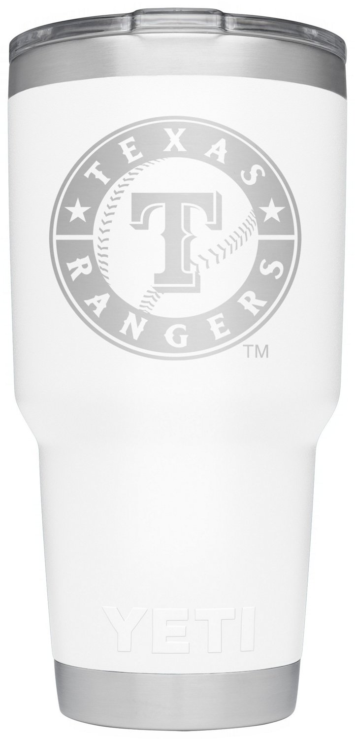 Texas Rangers 20oz. Personalized Etched Tumbler - Black
