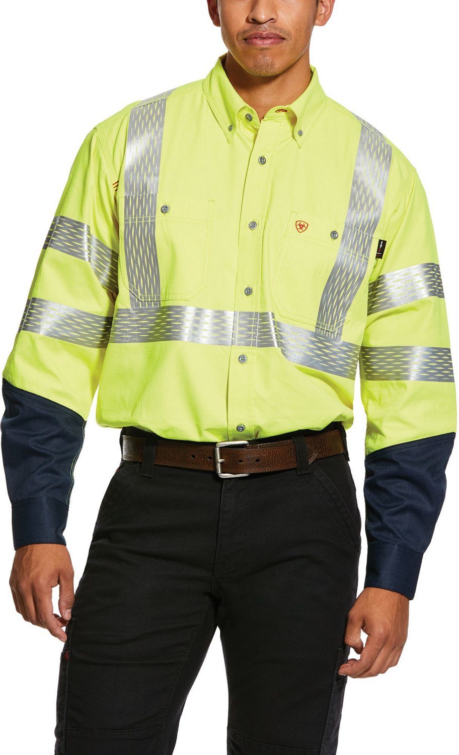 Ariat Men's Fire Resistant Hi-Vis Long Sleeve Work Shirt                                                                         - view number 1