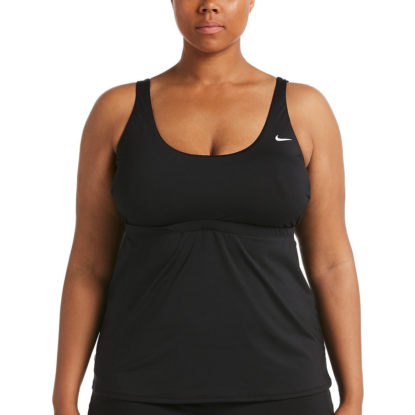 Nike Women's Essential Scoop Neck Tankini Plus Size Swim Top                                                                     - view number 1