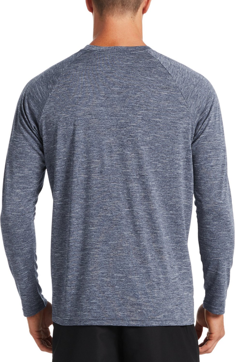 Nike Men's Heather Long Sleeve Hydroguard Swim Top - view number 2