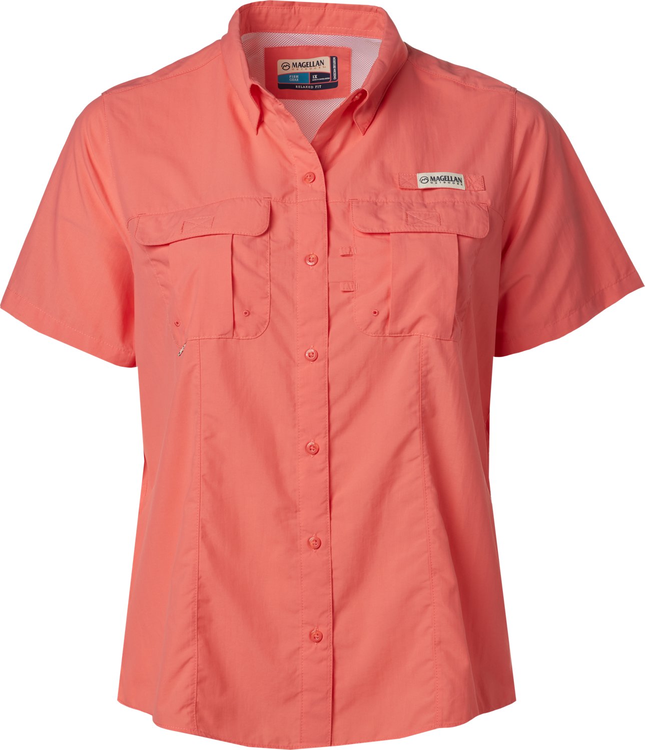 Magellan Outdoors Women's Shirt Laguna Madre Fish Gear, Button-Up