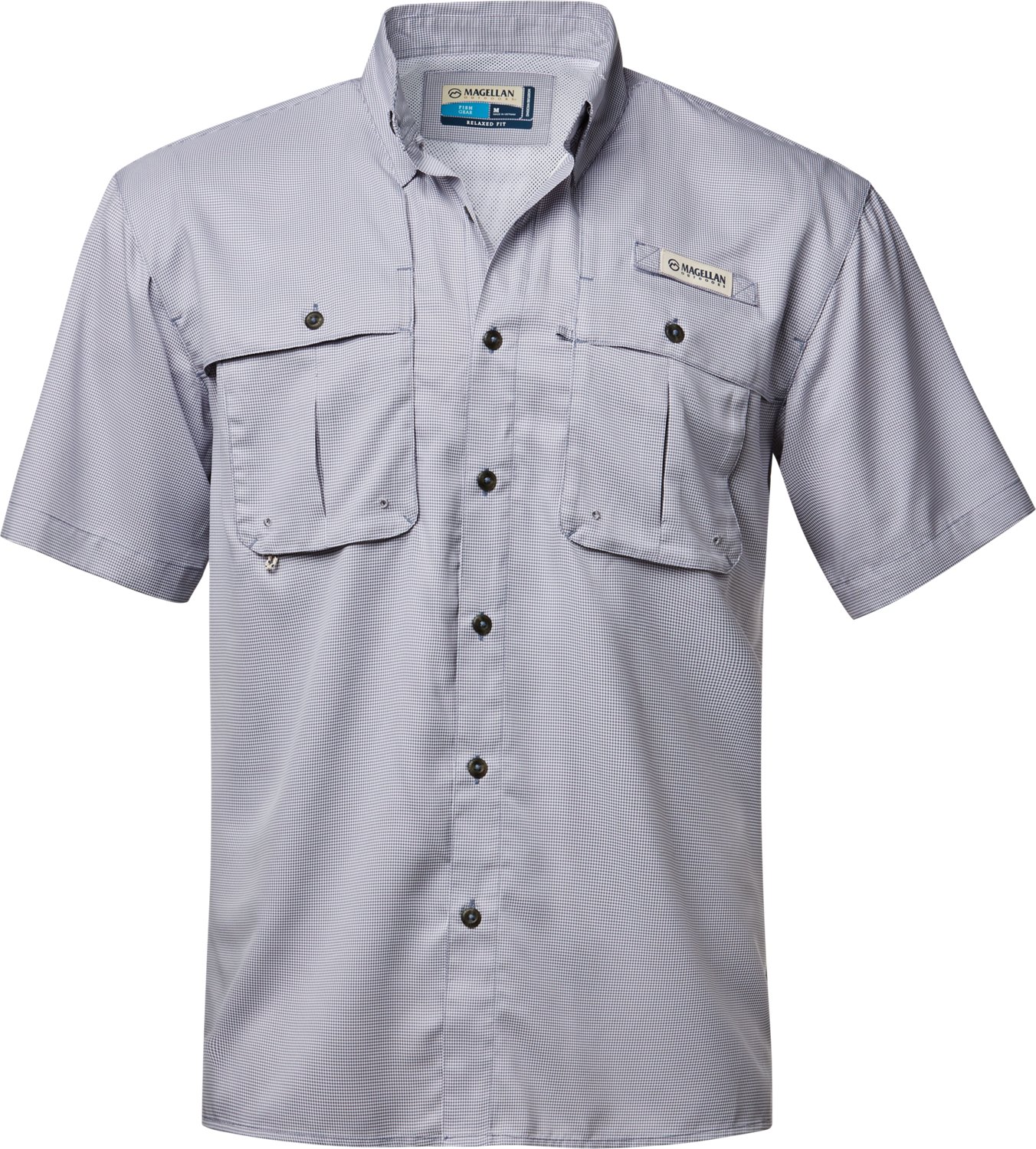 Magellan Outdoors Men's Aransas Pass Mini Check Short Sleeve Shirt - view number 1