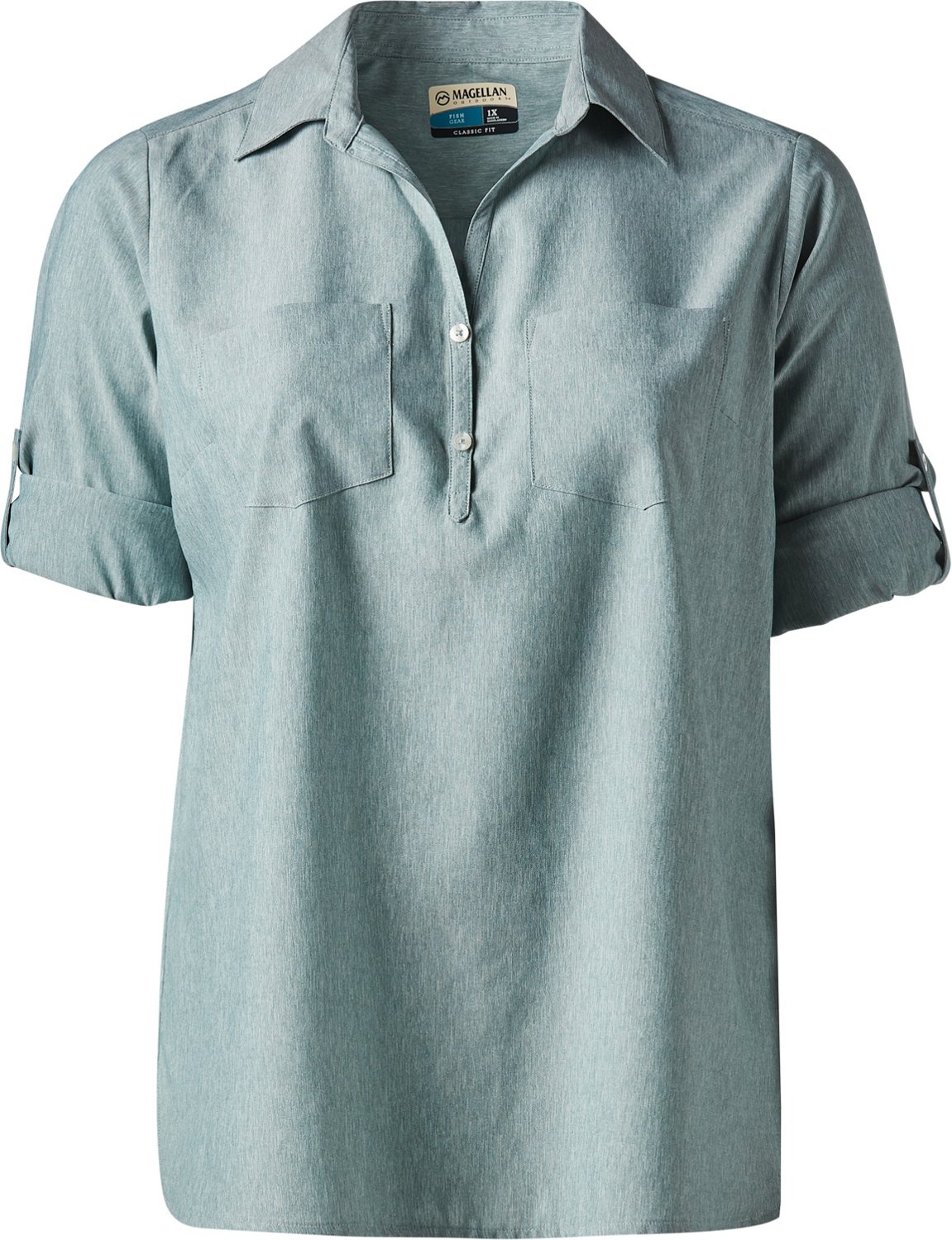 Magellan Outdoors Women's Cute Catch Plus Size Long Sleeve Fishing Shirt - view number 3