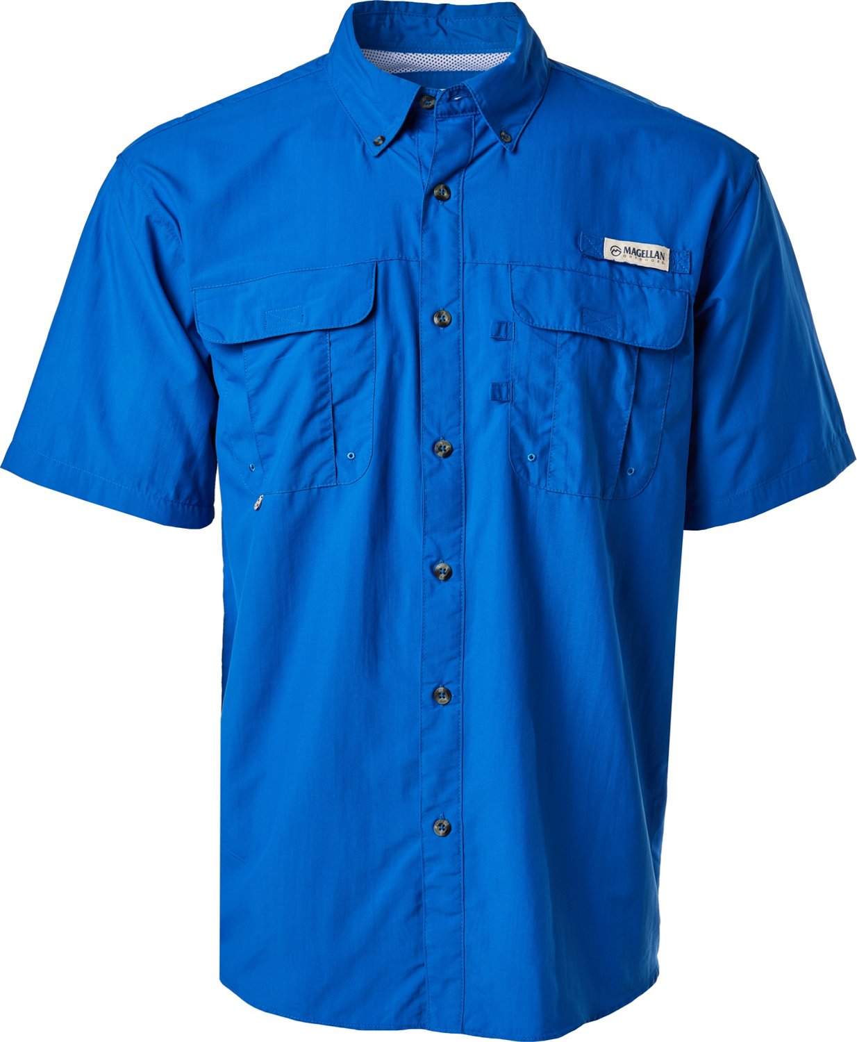 Magellan Outdoors Men's Laguna Madre Solid Short Sleeve Fishing Shirt ...