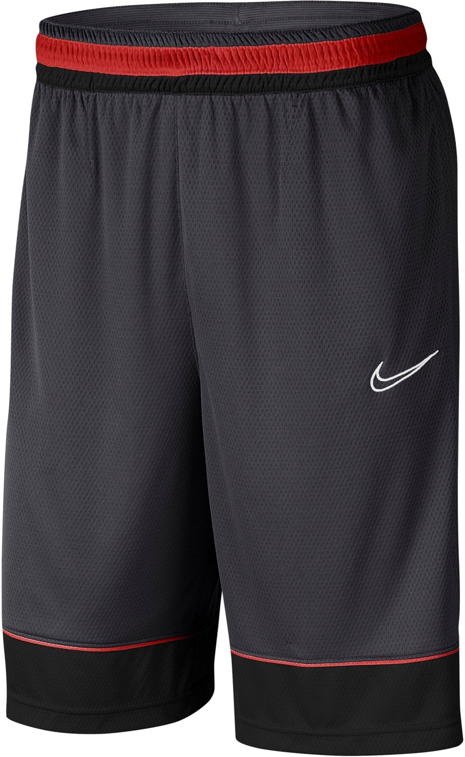 Nike Mens Fastbreak Basketball 11 in Shorts Dk Smoke Grey/Black/University Red Medium main image 1
