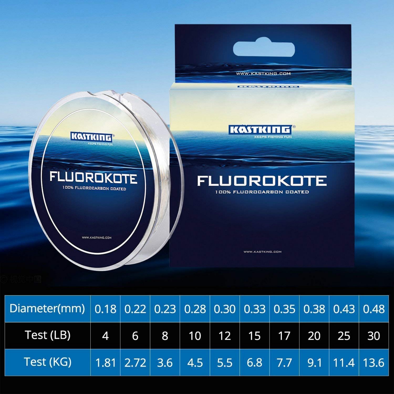 KastKing Fluorokote Fishing Line Clear, 8 lbs - Fishing Lines at Academy Sports