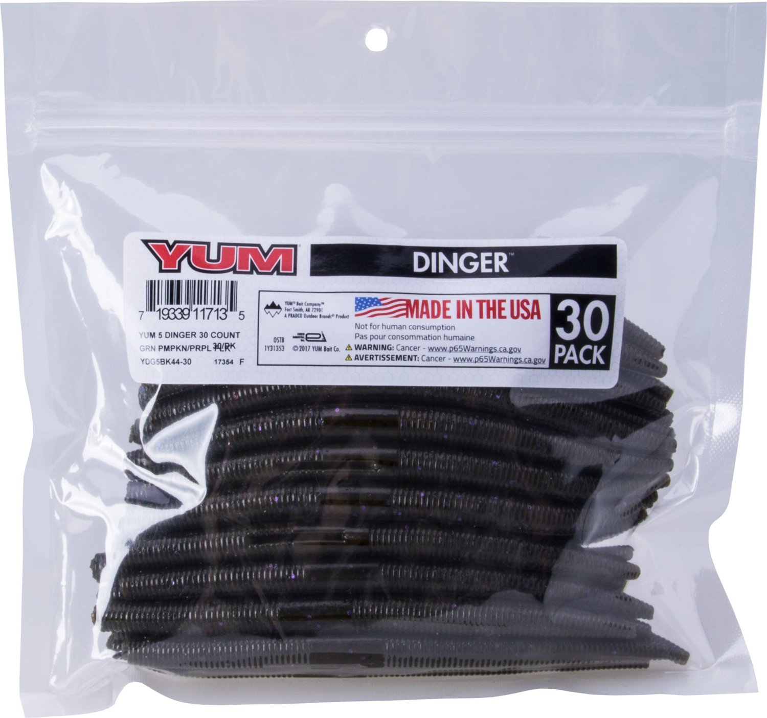 YUM 5" Dinger Soft Baits 8-Pack