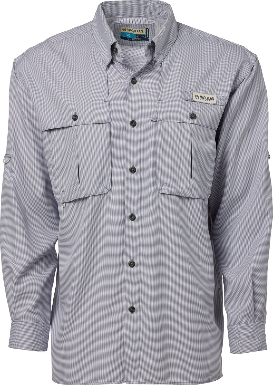 Magellan Outdoors Men's Aransas Pass Mini Check Long Sleeve Fishing Shirt - view number 3