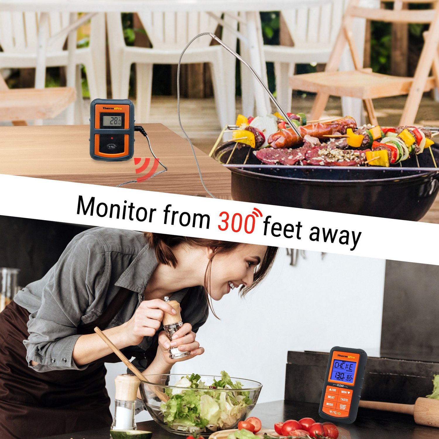 ThermoPro TP07S Digital Wireless Meat Thermometer Academy