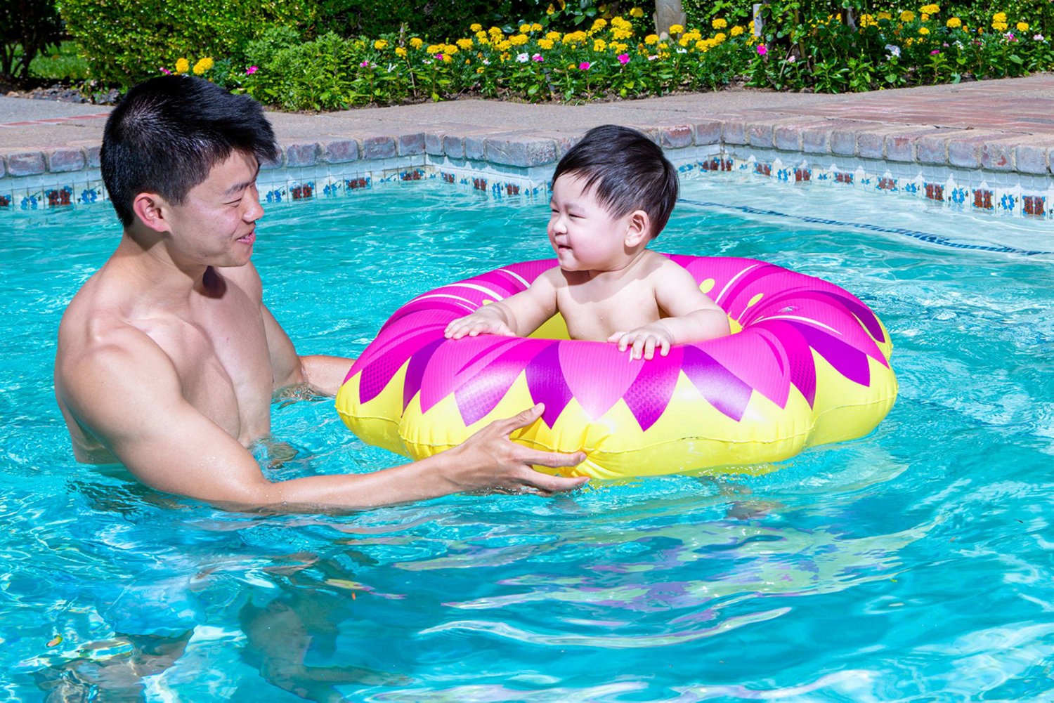 Poolmaster Learn-To-Swim Flower Baby Pool Float - view number 2