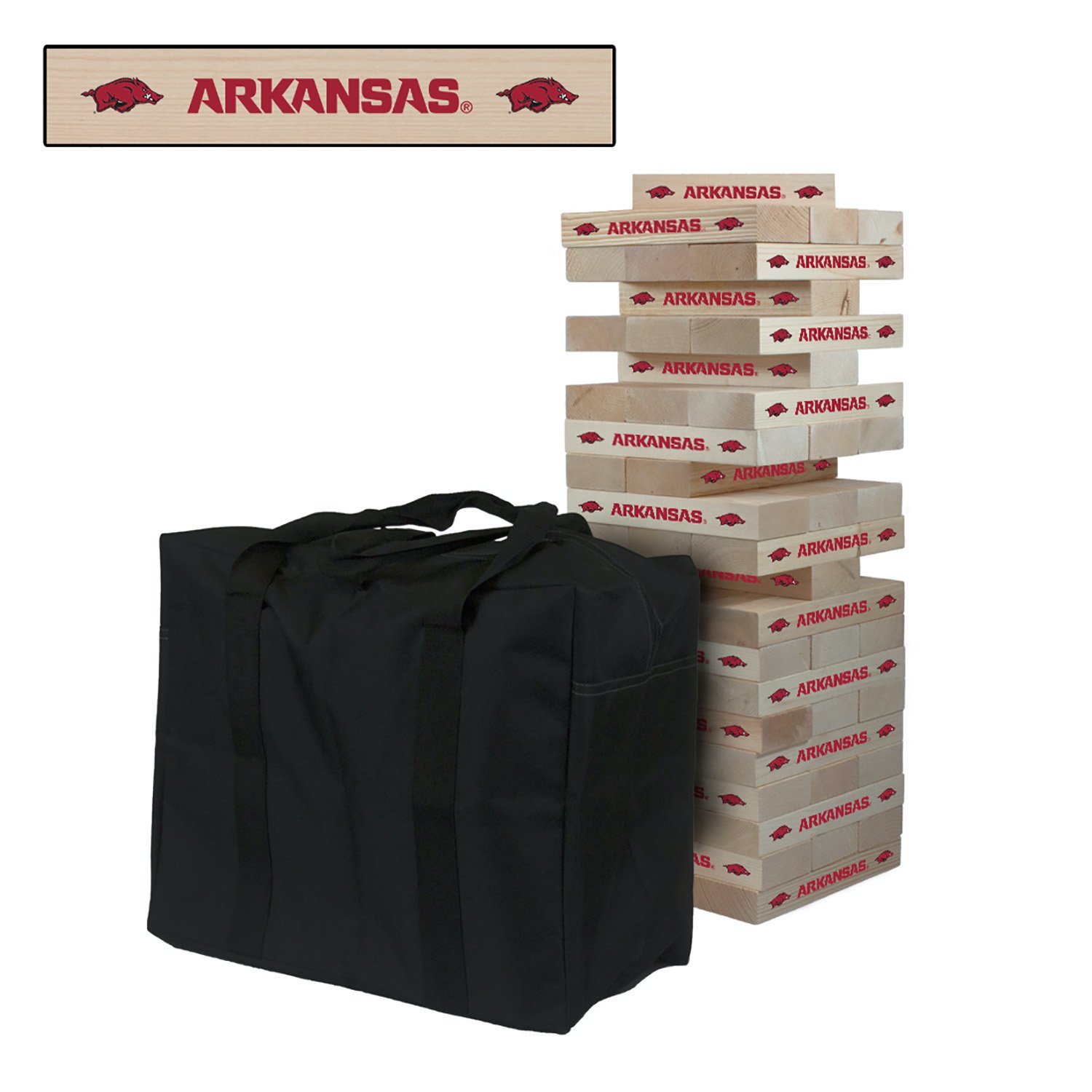 Victory Tailgate University of Arkansas Giant Wooden Tumble Tower Game