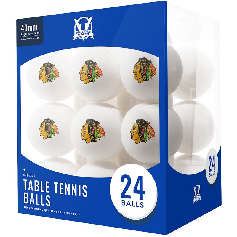 Victory Tailgate Chicago Blackhawks Table Tennis Balls 24-Pack Red/Yellow - Billiards And Table Tennis at Academy Sports