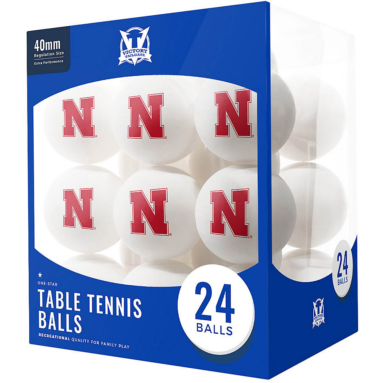 Victory Tailgate University of Nebraska Table Tennis Balls 24-Pack                                                               - view number 1