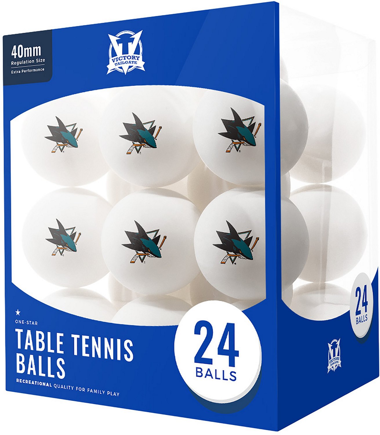 Victory Tailgate San Jose Sharks Table Tennis Balls 24-Pack                                                                      - view number 1