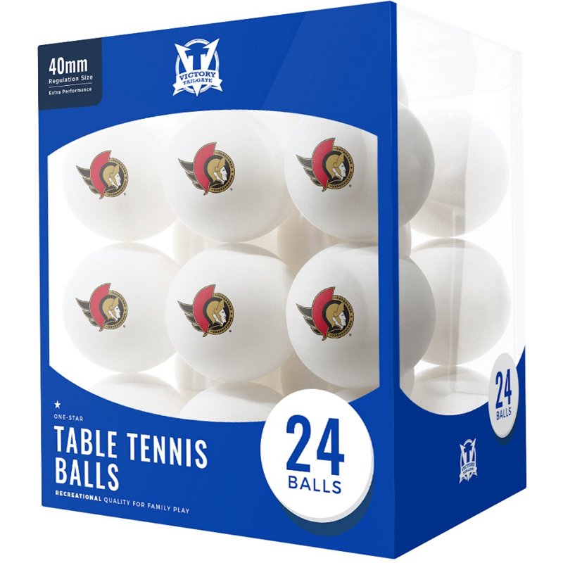 Victory Tailgate Ottawa Senators Table Tennis Balls 24-Pack Red/Yellow - Billiards And Table Tennis at Academy Sports