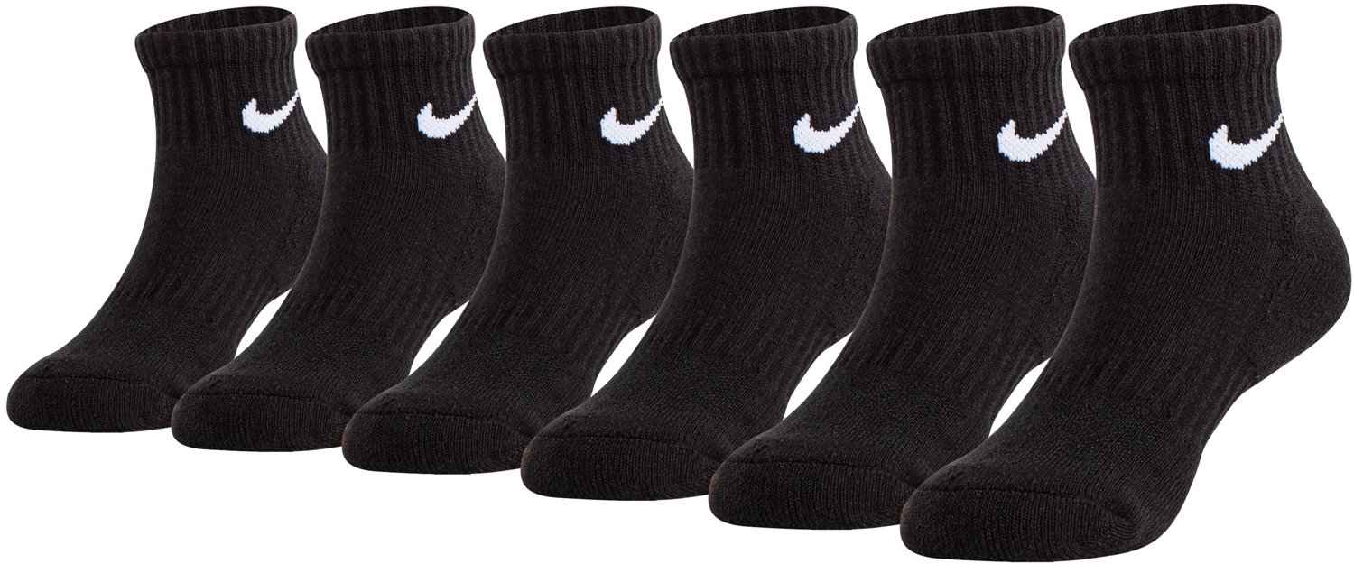 Entender Prisionero Constituir Nike Kids' Dri-FIT Performance Cushioned Quarter Socks 6 Pack | Academy