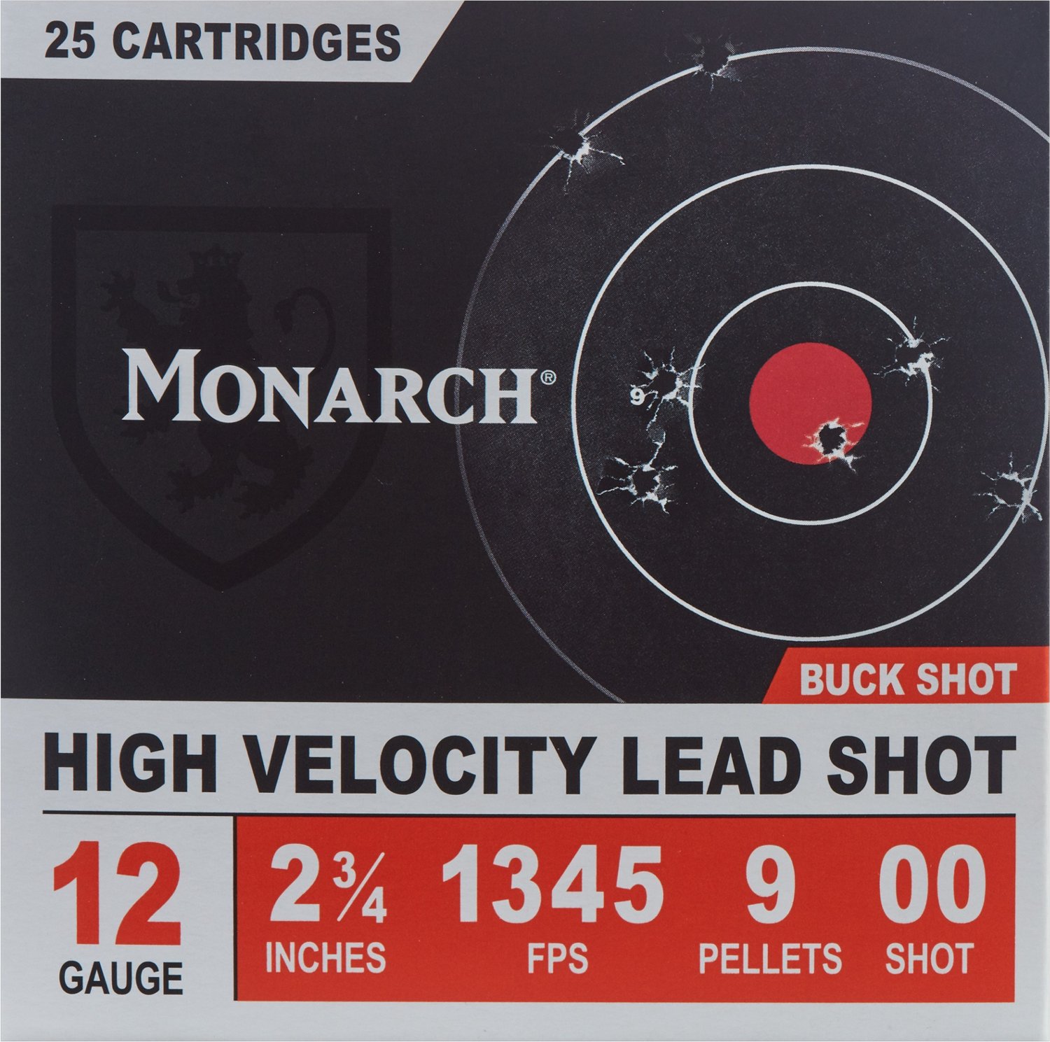 CASE-Monarch 12GA 2-3/4"Buck Shot Load 9P 00 Buck                                                                                - view number 2