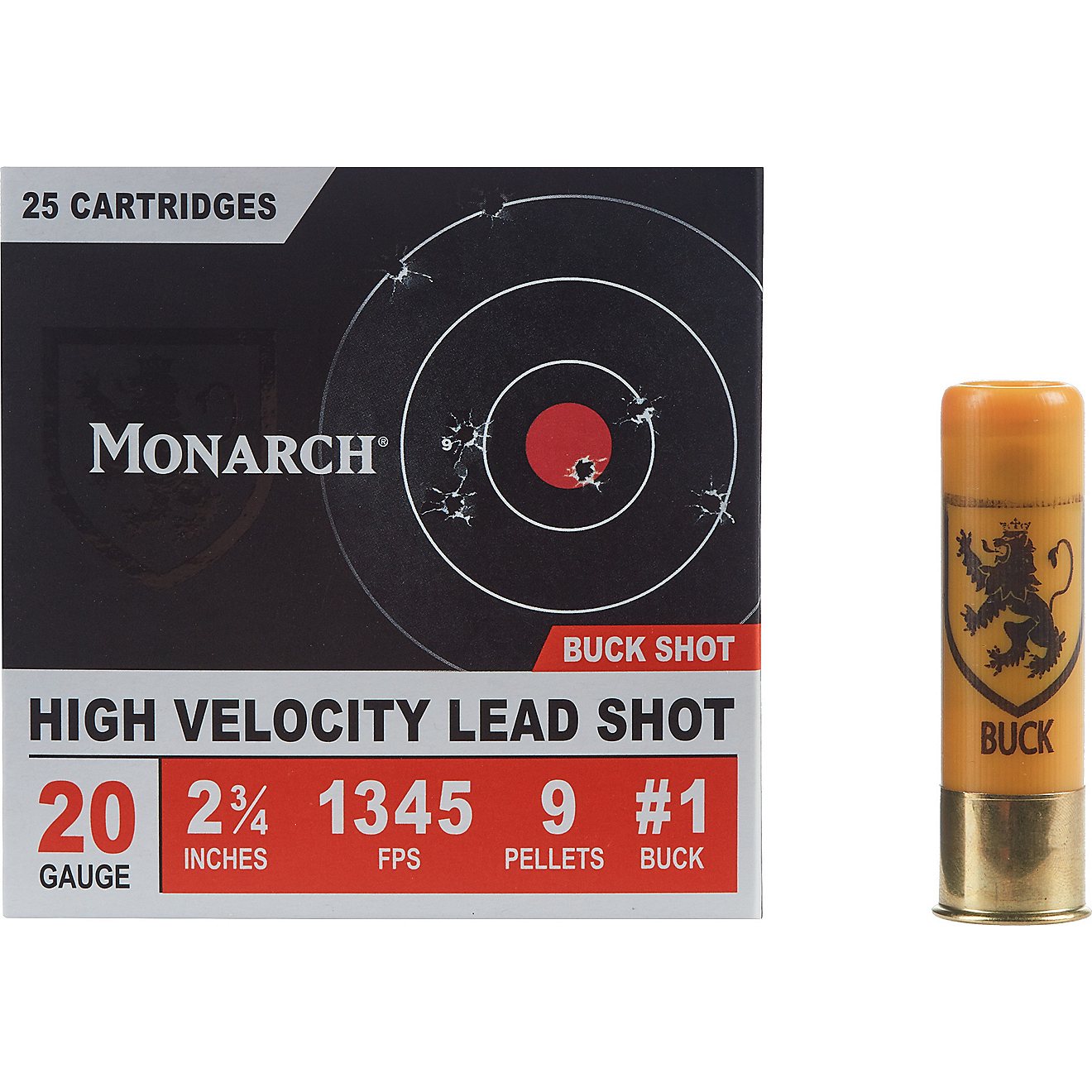 Monarch High Velocity 20 Gauge Buck Shotshells - 25 Rounds                                                                       - view number 2
