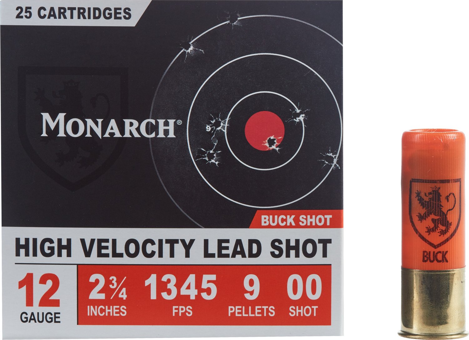 Monarch High Velocity 12 Gauge Buck Shotshells - 25 Rounds - view number 2