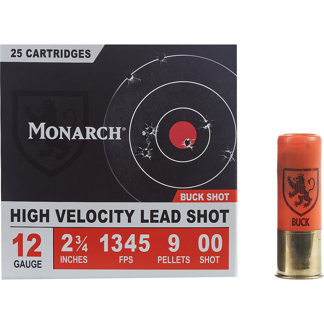 Monarch High Velocity 12 Gauge Buck Shotshells - 25 Rounds                                                                       - view number 2