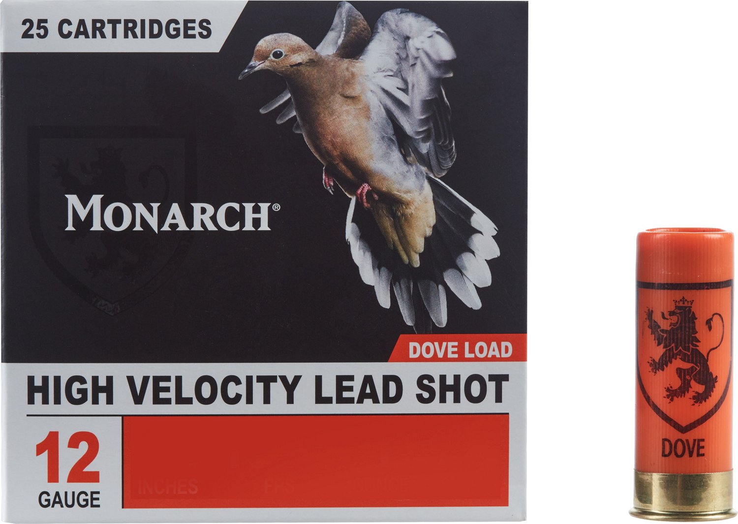 Monarch High Velocity Long Range Light Dove 12 Gauge Shotshells - 25 Rounds - view number 2