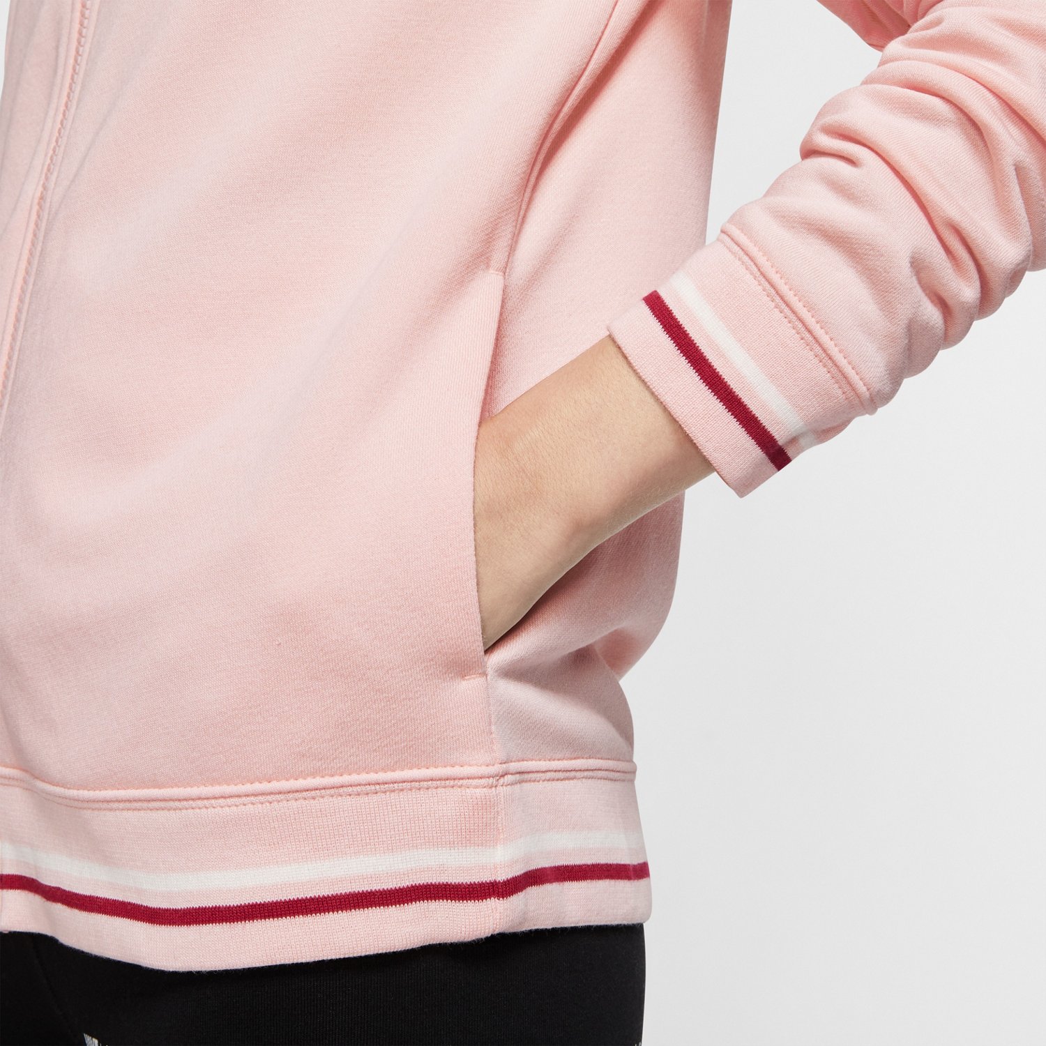 Nike Women's Nike Sportswear Fleece Striped Varsity Full-Zip Hoodie - view number 6