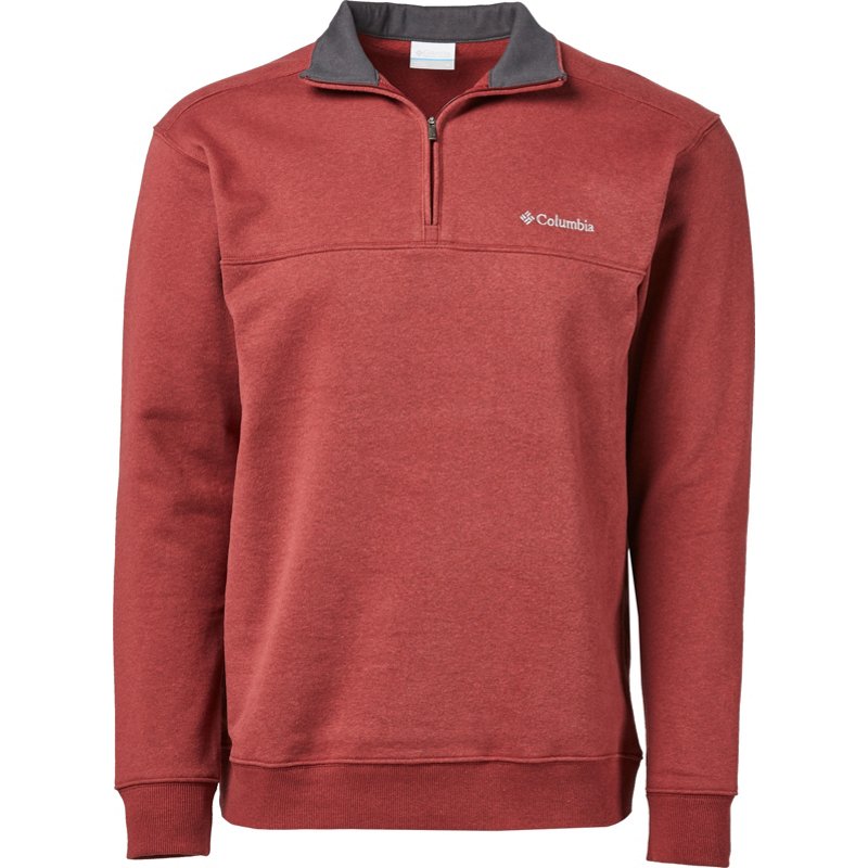 Columbia Sportswear Men's Hart Mountain II 1/2 Zip Jacket Red Jasper, Small - Men's Athletic Jackets at Academy Sports product image