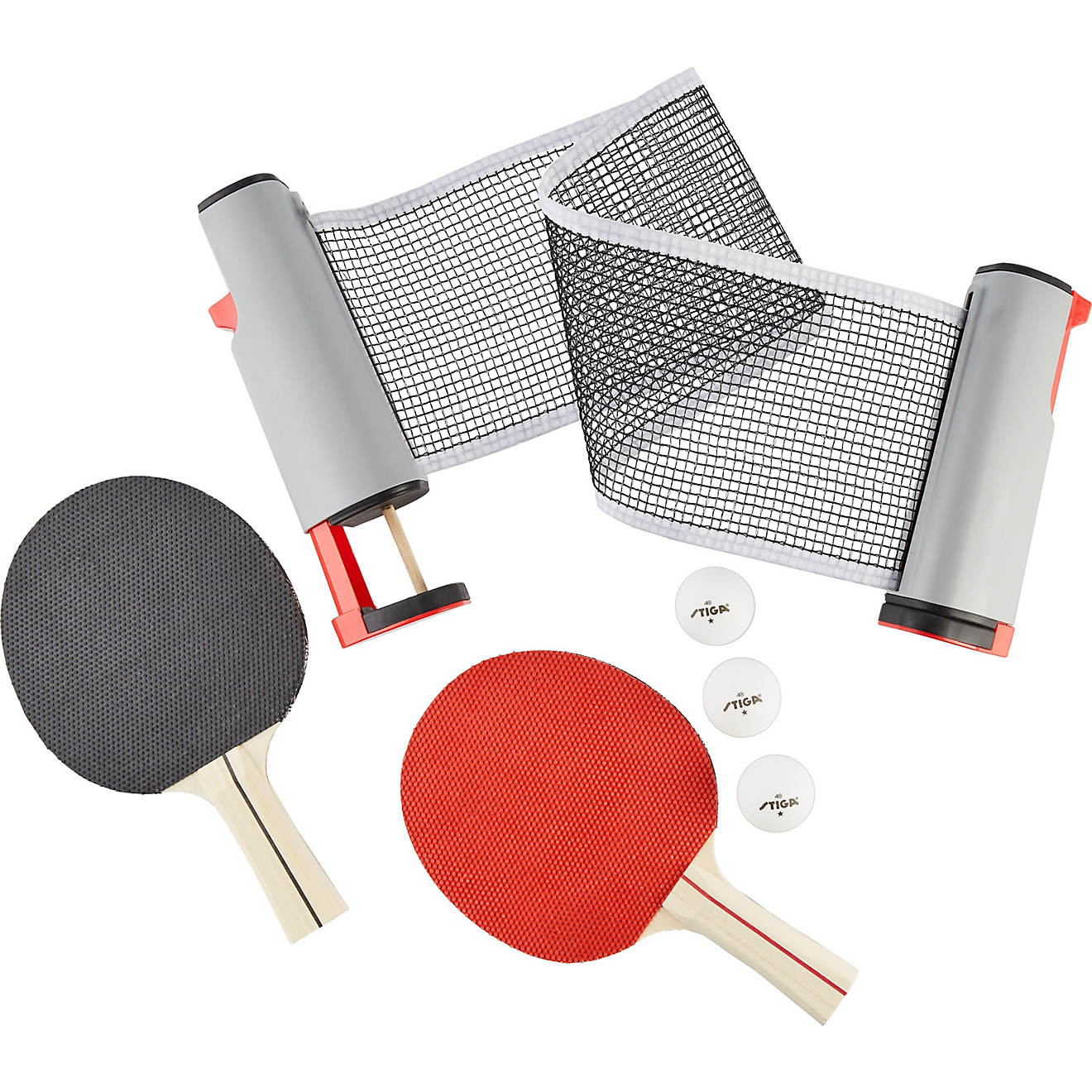 ACHENYUANYUAN Ping Pong Paddle Set with Retractable Net,Set of Play Anywhere Ping Pong Net for Any Table-Kids Adults Indoor Outdoor Activities 