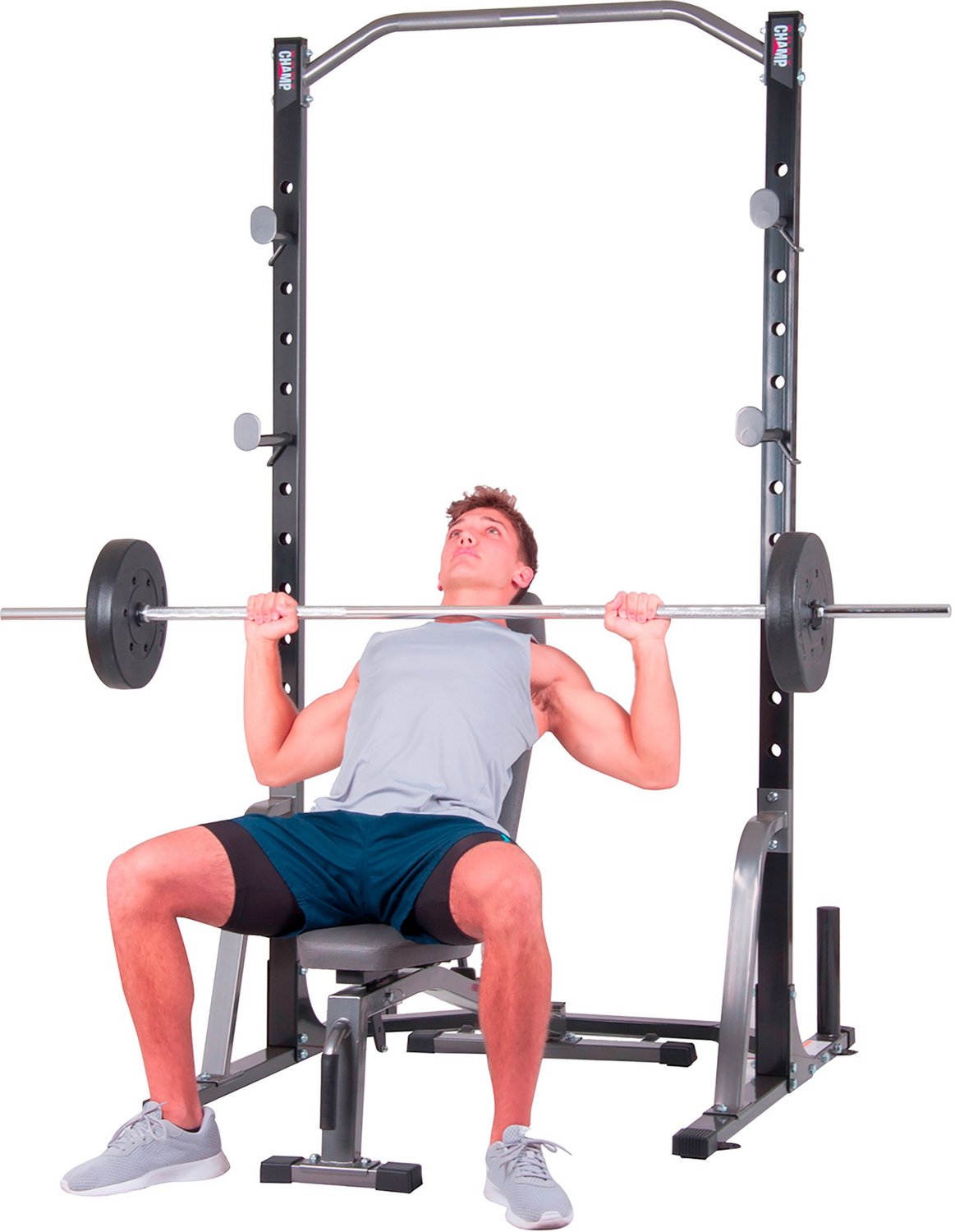 Body Champ 2-Piece Power Rack with Weight Bench