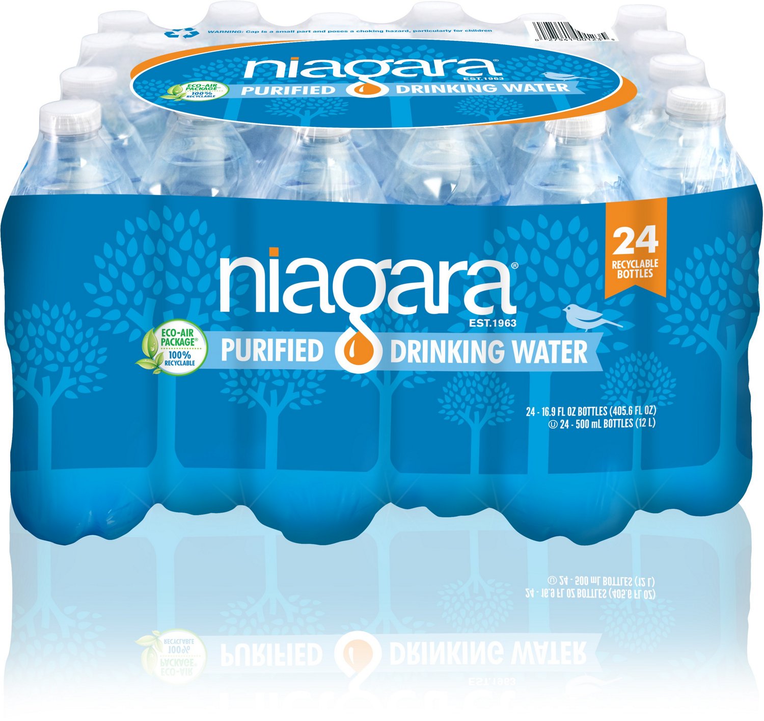 Niagara .5L 24 pack Purified Bottled Water Academy