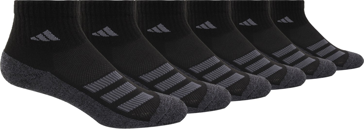 adidas Cushioned Angle Stripe Crew Socks 6 Pairs - Black, EW4445