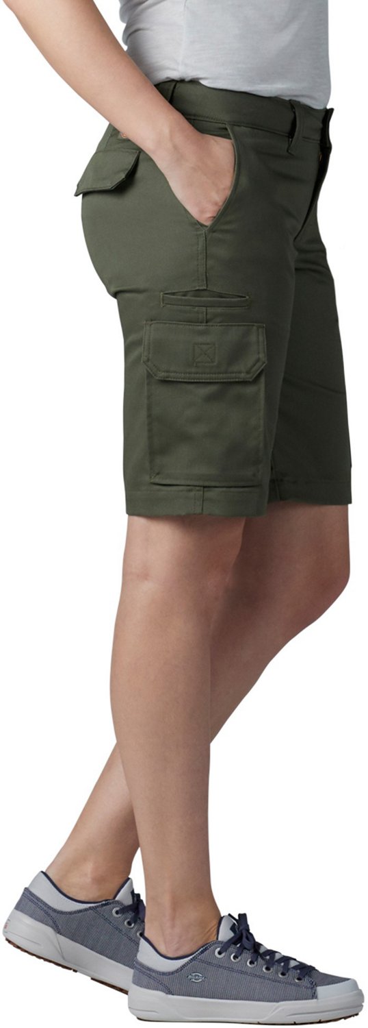 Dickies Women's Stretch Cargo Shorts Free Shipping at Academy
