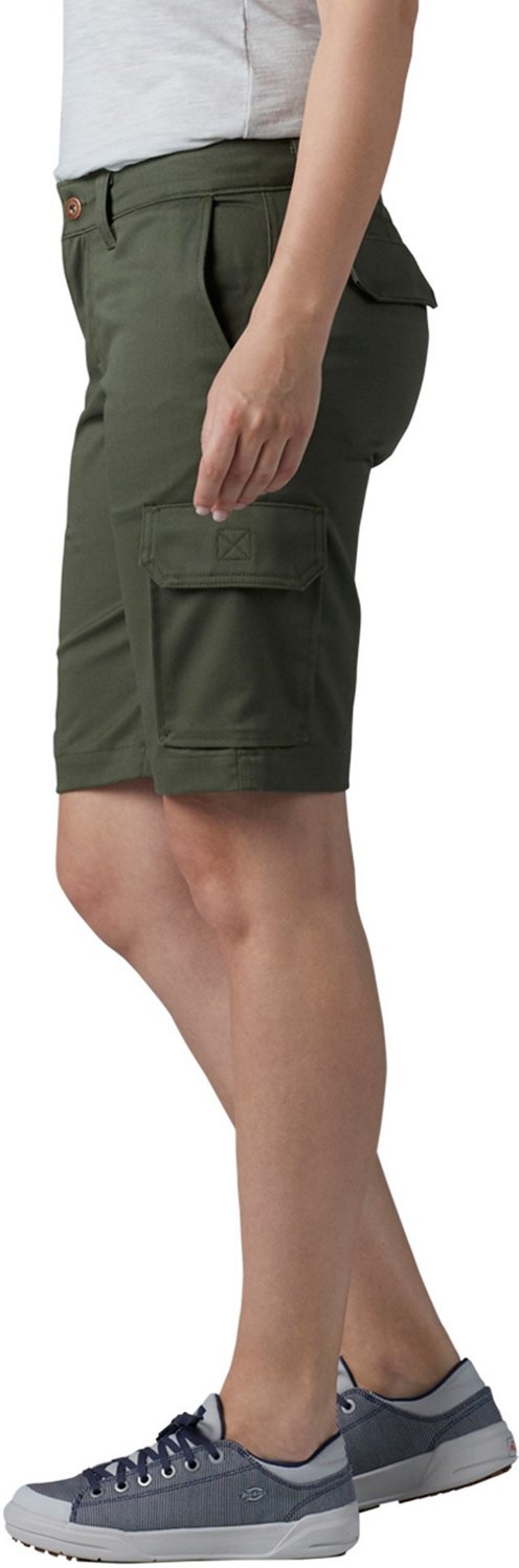Dickies Women's Stretch Cargo Shorts Free Shipping at Academy