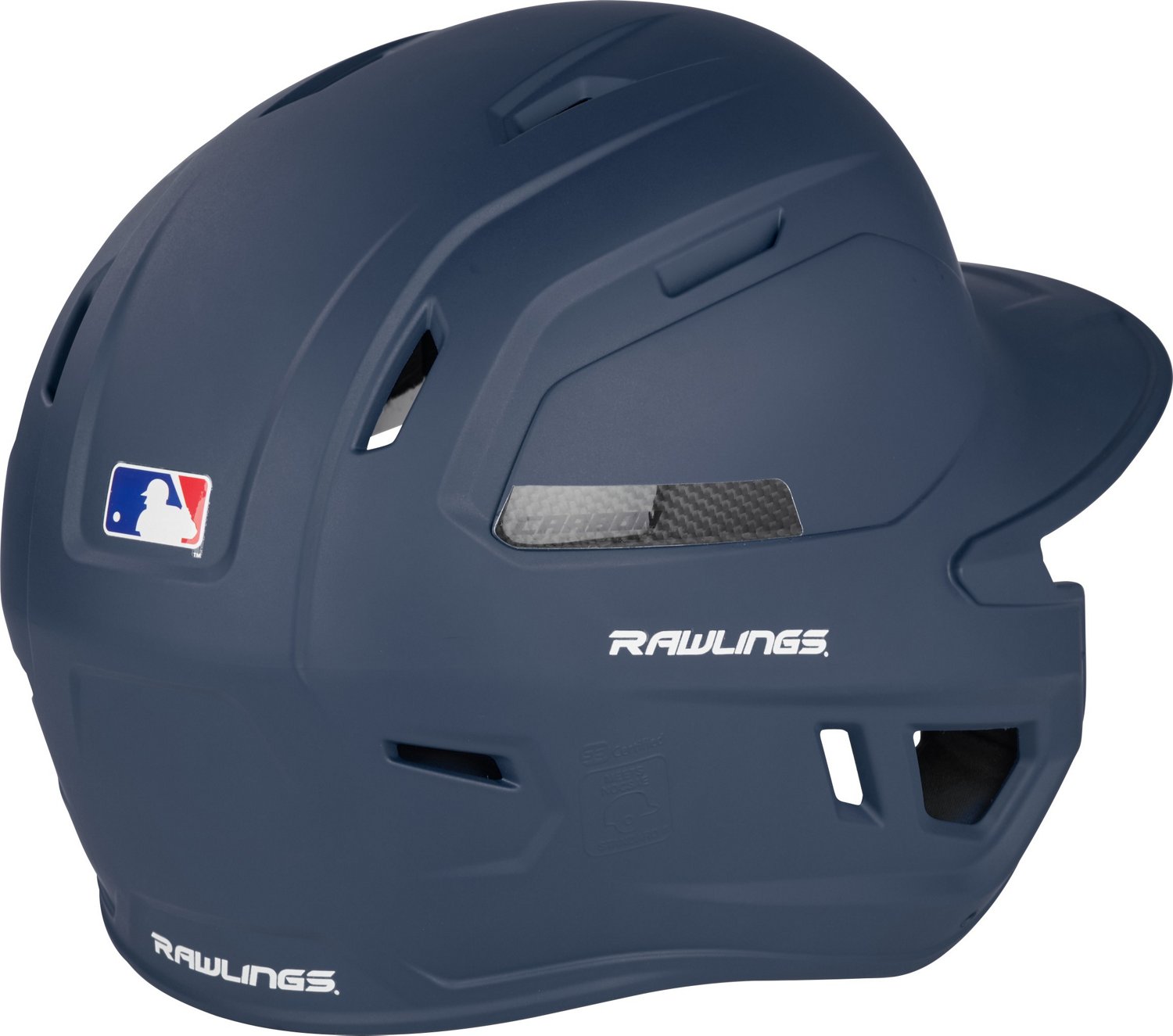 Rawlings Adults' Mach Carbon Batting Helmet                                                                                      - view number 8