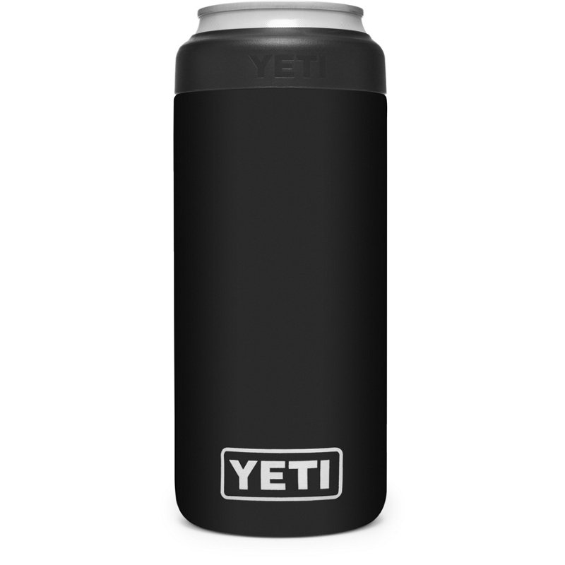 YETI Rambler Colster Slim Can Insulator Black - Thermos/Cups &koozies at Academy Sports