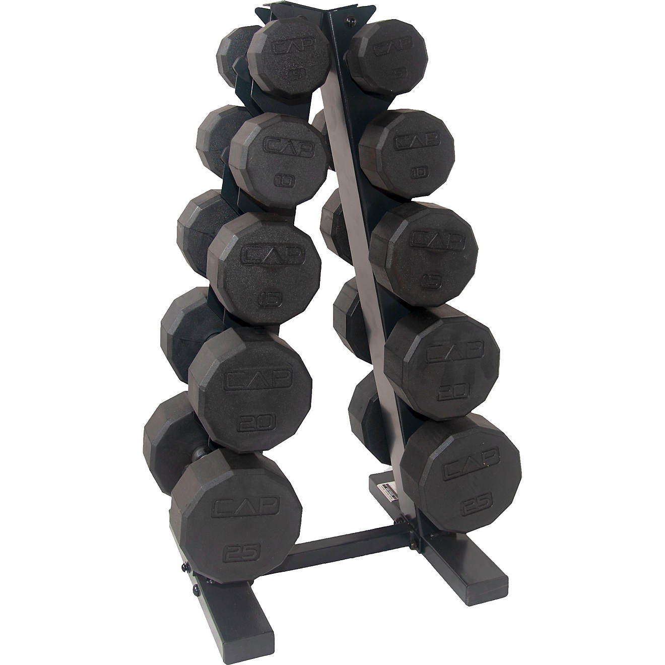 CAP 12-sided Coated Dumbbell Set with Storage Rack                                                                               - view number 1
