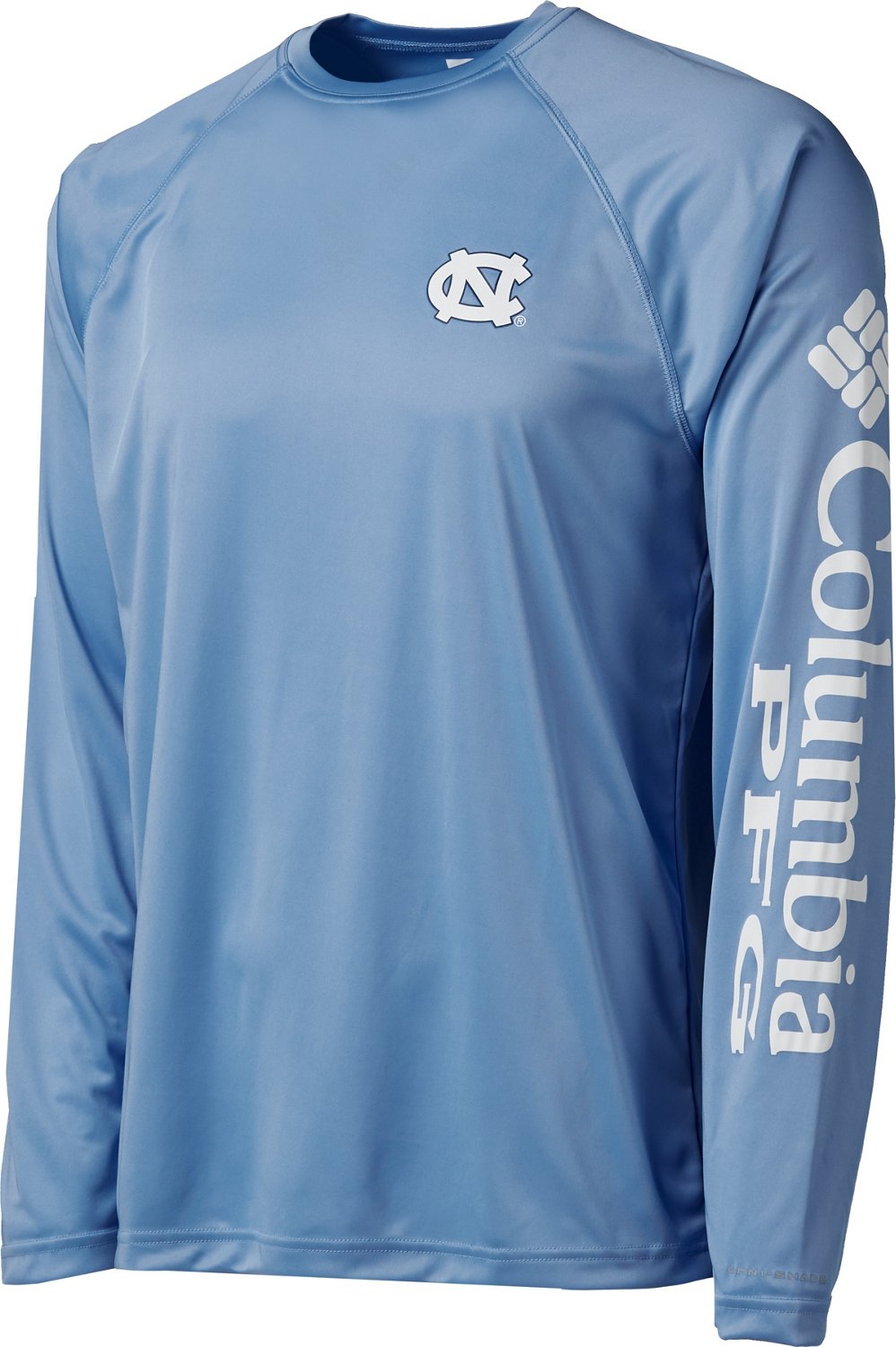 Columbia Men's North Carolina Tar Heels White Terminal Tackle Long Sleeve T-Shirt, Large