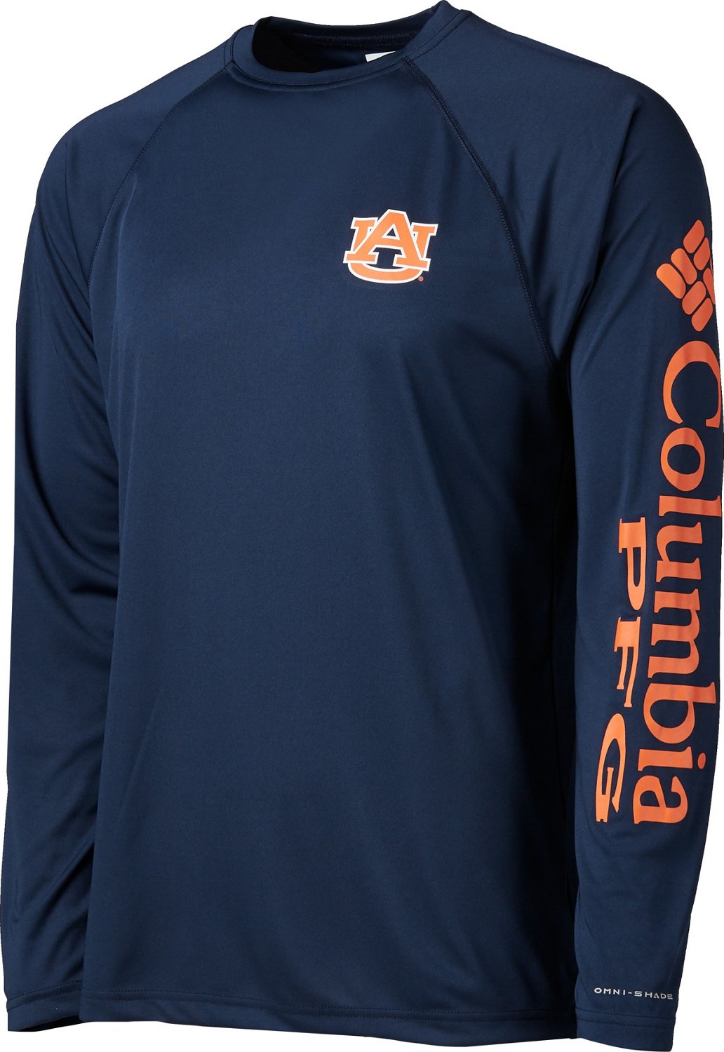 Men's Columbia Orange Auburn Tigers PFG Terminal Tackle Omni-Shade