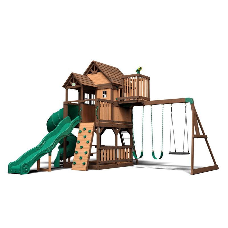 Backyard Discovery Skyfort Wooden Play Set - Swing Sets/Bounce Houses at Academy Sports