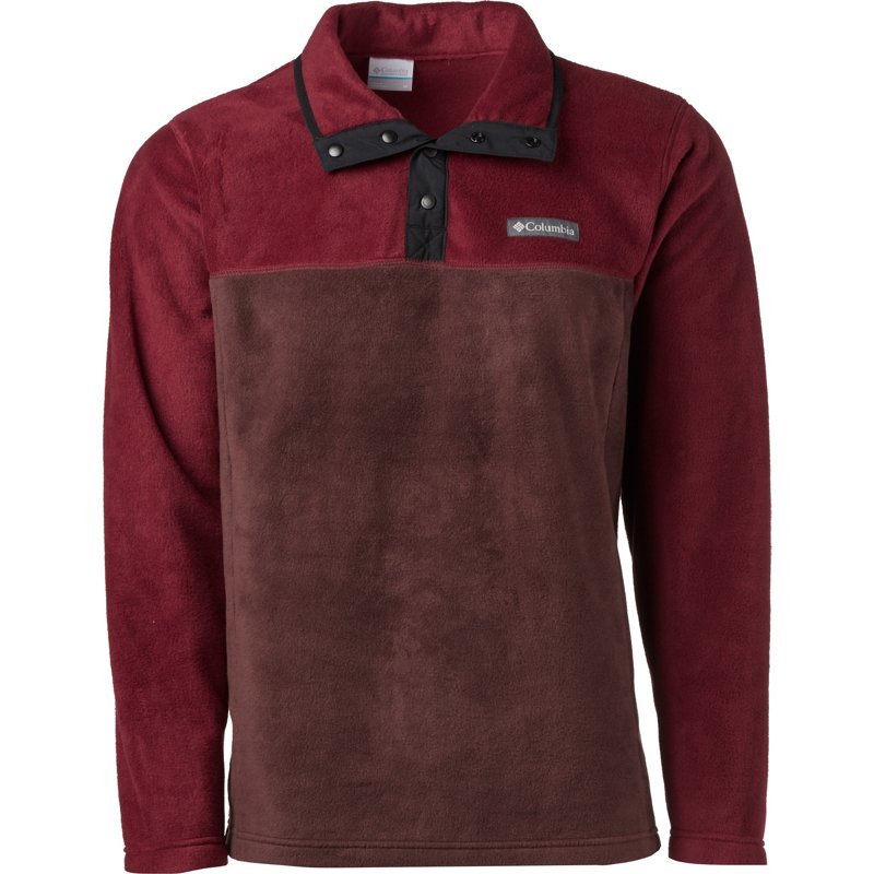 Columbia Sportswear Men's Steens Mountain Half Snap Fleece Pullover Maroon, Large - Men's Longsleeve Outdoor Tops at Academy Sports product image